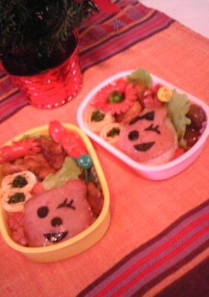 スパムでちょっぴりキャラ弁-レシピのメイン写真