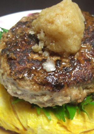 和風おろし豆腐ハンバーグオムライス♪♪-レシピのメイン写真