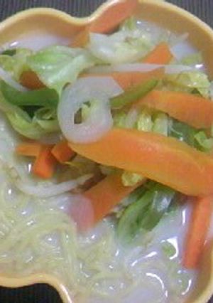 焼きそばの麺で本格ミルクチャンポン風-レシピのメイン写真