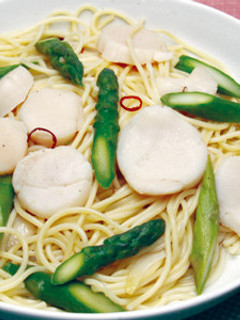 アスパラとホタテのパスタ 白だしで♪-レシピのメイン写真