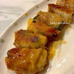 รูปของ 長芋と大葉の豚肉巻き
