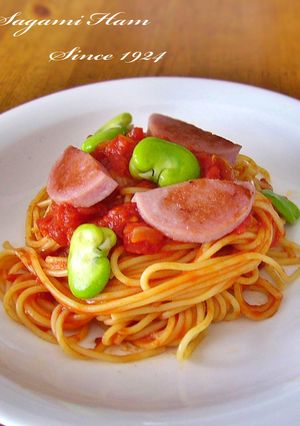 ほくほくそら豆とソーセージのパスタ-レシピのメイン写真