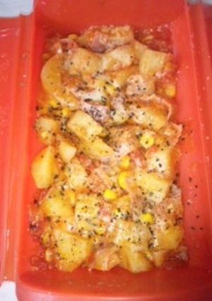 ルクエで★じゃがトマトチーズ-レシピのメイン写真