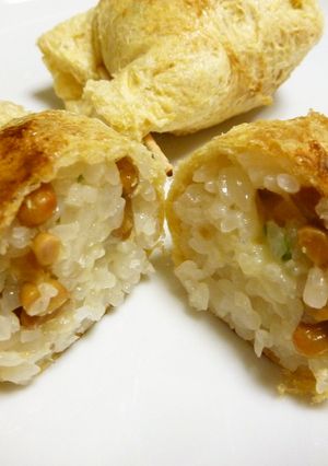 油揚げに入れて♬チーズ入り納豆ご飯-レシピのメイン写真