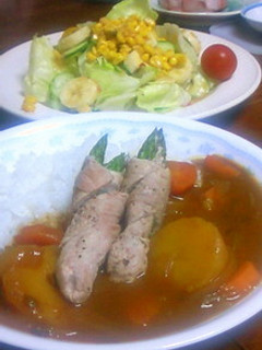 母に贈る アスパラまきまきカレー-レシピのメイン写真