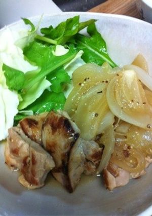 鶏肉と玉ねぎの粒マスタード煮☆甘旨味！-レシピのメイン写真
