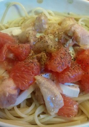 鶏肉とグレープフルーツのパスタ-レシピのメイン写真