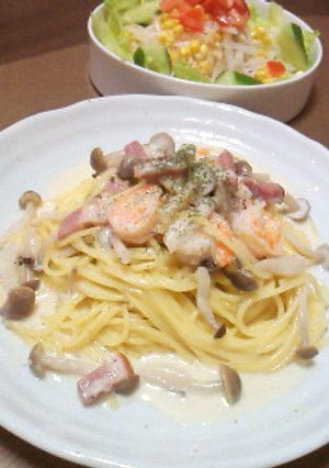 フライパンひとつで!クリームパスタ☆-レシピのメイン写真