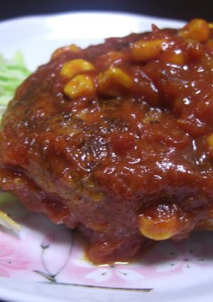 煮込み豆腐ハンバーグ☆トマトソース♪♪-レシピのメイン写真