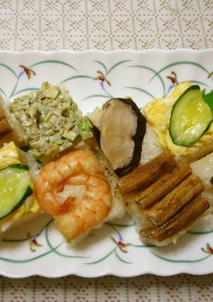 カラフル押し寿司-レシピのメイン写真