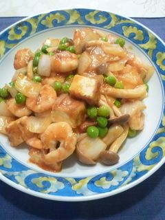厚揚げとエビのチリソース煮-レシピのメイン写真