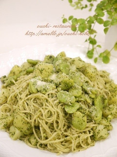 そらまめとじゃがいものジェノベーゼパスタ-レシピのメイン写真