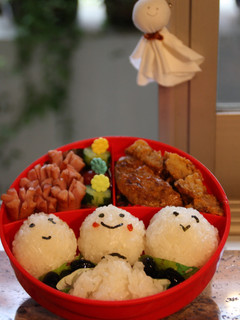 てるてる坊主キャラ弁(晴れますように♪)-レシピのメイン写真