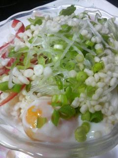 温玉ぶっかけ饂飩(流水麺)-レシピのメイン写真