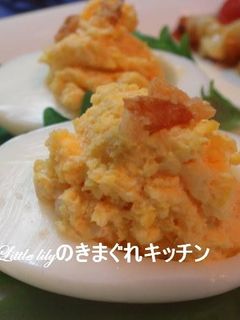 簡単一品!ゆで卵のたらこ和え-レシピのメイン写真