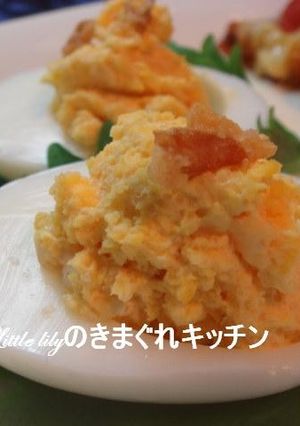 簡単一品！ゆで卵のたらこ和え-レシピのメイン写真