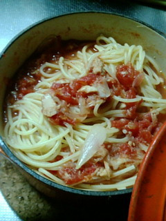 簡単!ツナとトマトのパスタ-レシピのメイン写真