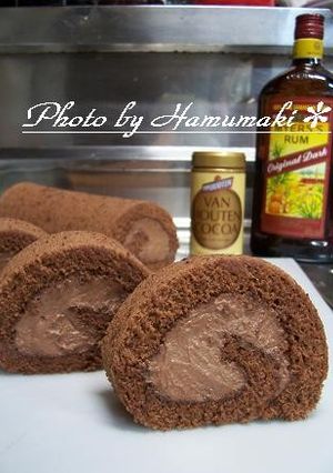ココアdeシンプル☆チョコロールケーキ♪-レシピのメイン写真