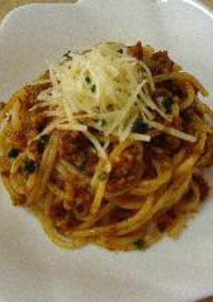 ボロネーゼソースのスパゲティ-レシピのメイン写真