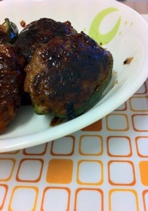 ピーマンの肉詰め 照り焼き風-レシピのメイン写真