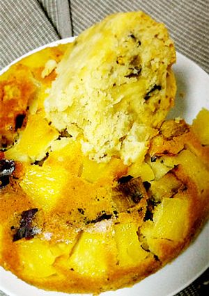 サツマイモとパイン缶、HMで炊飯器ケーキ-レシピのメイン写真