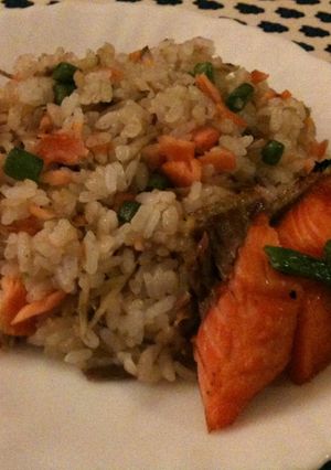 焼鮭とゴボウの炒飯-レシピのメイン写真