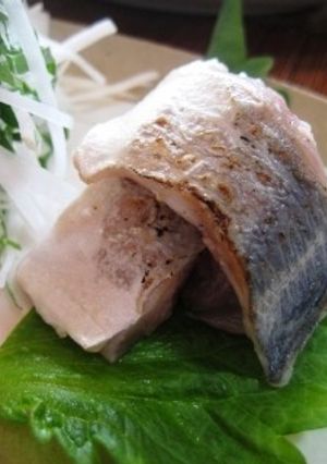 鯵のお刺し身の炙り-レシピのメイン写真