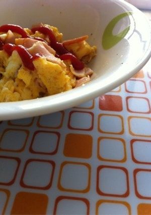 ハムとたまごのスクランブルエッグ-レシピのメイン写真