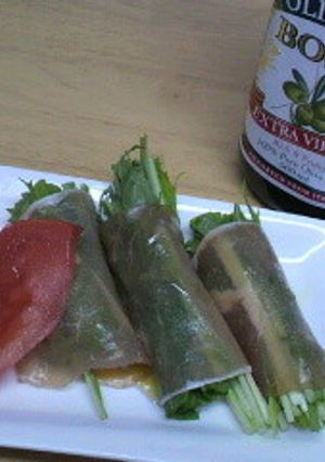 水菜の生ハム巻き-レシピのメイン写真