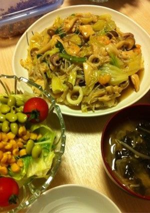 ちゃんぽんみたいな？おこげの中華餡かけ☆-レシピのメイン写真