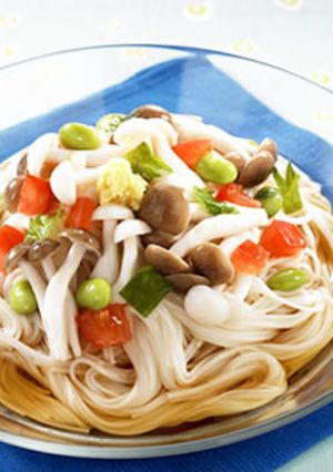夏うま！きのことトマトの涼そうめん-レシピのメイン写真