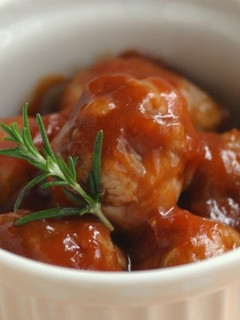 レンジで豚こま肉だんごのケチャップ煮。-レシピのメイン写真