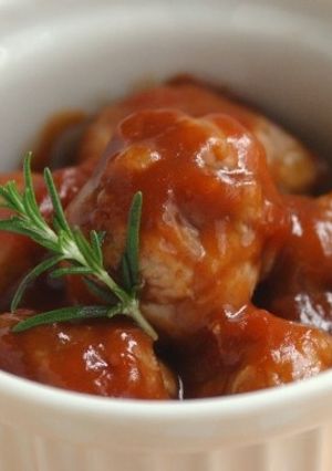 レンジで豚こま肉だんごのケチャップ煮。-レシピのメイン写真