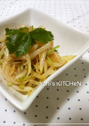 簡単♥もやし玉葱三つ葉の旨辛味噌和え-レシピのメイン写真