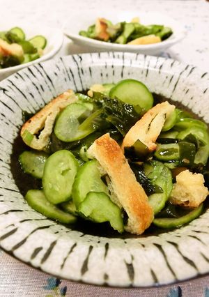 きゅうりと油揚げの酢の物♪-レシピのメイン写真