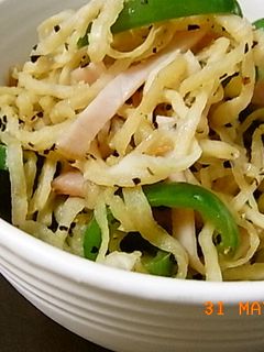 切干大根とピーマンの麺つゆバター炒め-レシピのメイン写真