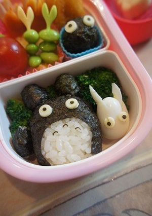 簡単！うずらの玉子で小トトロのキャラ弁。-レシピのメイン写真