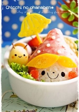 ＊キャラ弁＊　レインコートの女の子*-レシピのメイン写真