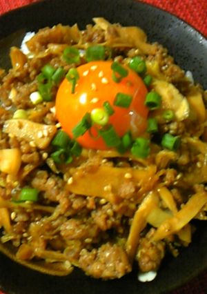 ランチに乗せて♪筍と豚の甘ごはん♪-レシピのメイン写真