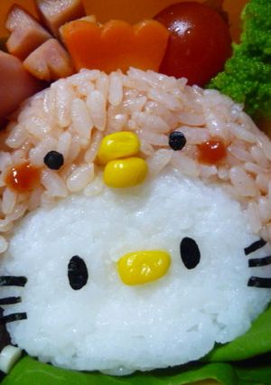 キャラ弁に*ニワトリさんなキティちゃん-レシピのメイン写真