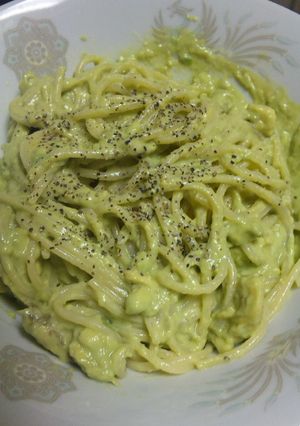 節約★完熟アボカドの冷製ワサビマヨパスタ-レシピのメイン写真