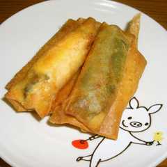 รูปของ ささみとチーズの春巻き