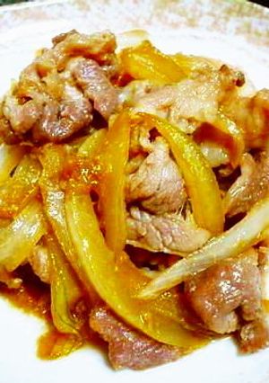 豚肉と新玉ねぎのしょうが焼き（1人分）-レシピのメイン写真