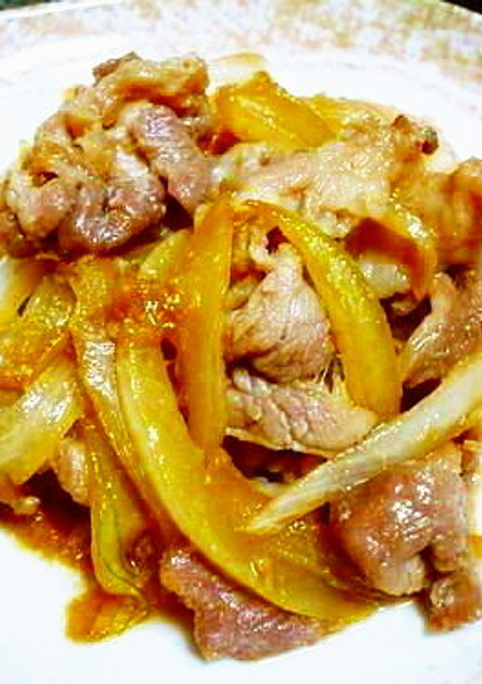 豚肉と新玉ねぎのしょうが焼き（1人分）-レシピのメイン写真