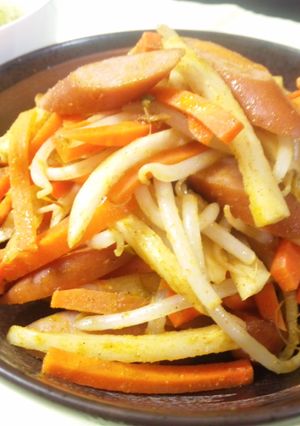 冷蔵庫の余りものでカレー炒め-レシピのメイン写真