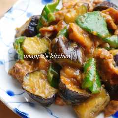 A picture of 豚肉と茄子ピーマンの甘味噌炒め.