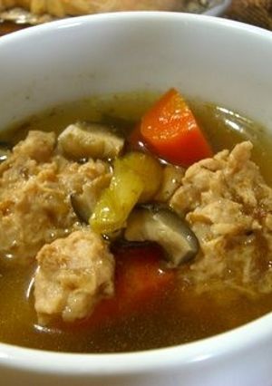 鶏団子と野菜の食べる和風スープ-レシピのメイン写真