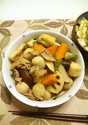 ☆豚こま肉の筑前煮風☆-レシピのメイン写真