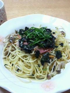 お茶漬けのもとでぱぱっと! 和風パスタ!-レシピのメイン写真