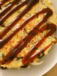 ♪新玉ねぎのヘルシーお好み焼き♪-レシピのメイン写真
